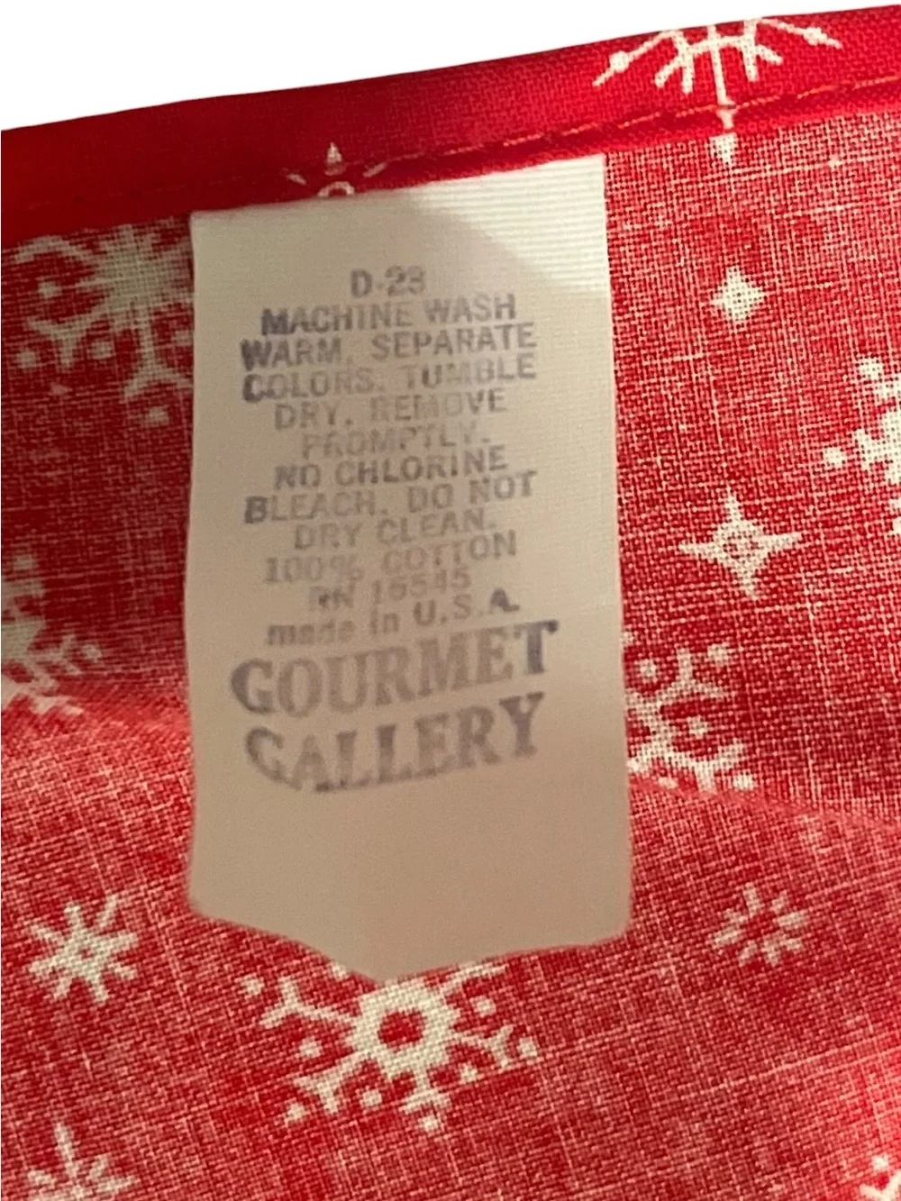 VTG Gourmet Gallery Embroidered Penguin Appliqué Snowflakes Full Apron USA NWT